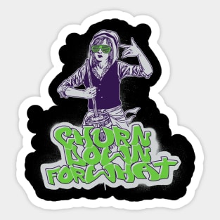 Churn Down Sticker